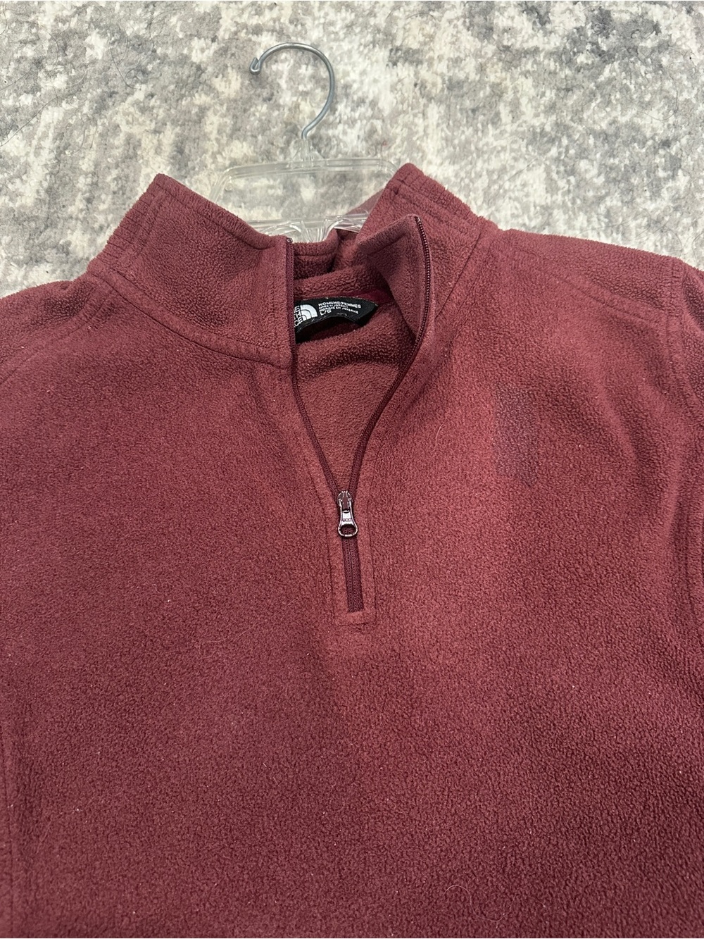 The North Face Women's Quarter-Zip Fleece in Burgundy - Picture 5 of 8